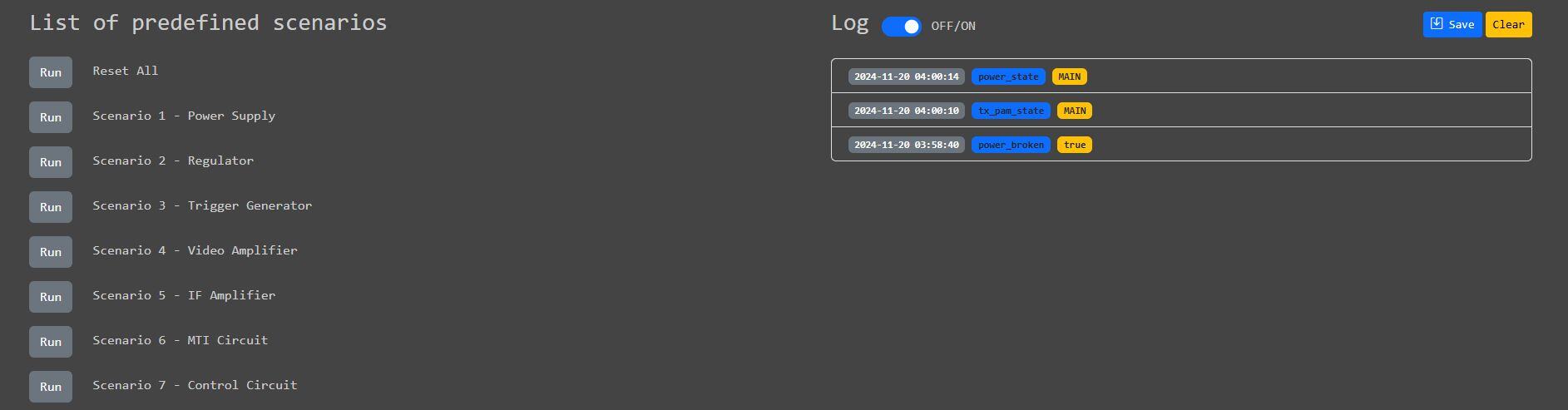 Teaxher-panel-logging